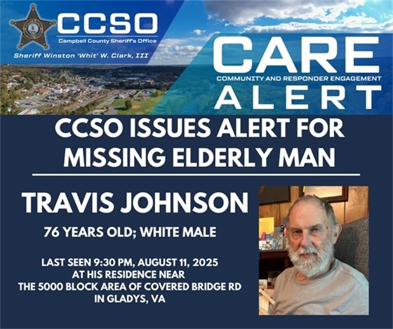 CCSO Alert - Travis Johnson