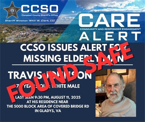 CCSO Alert - Travis Johnson