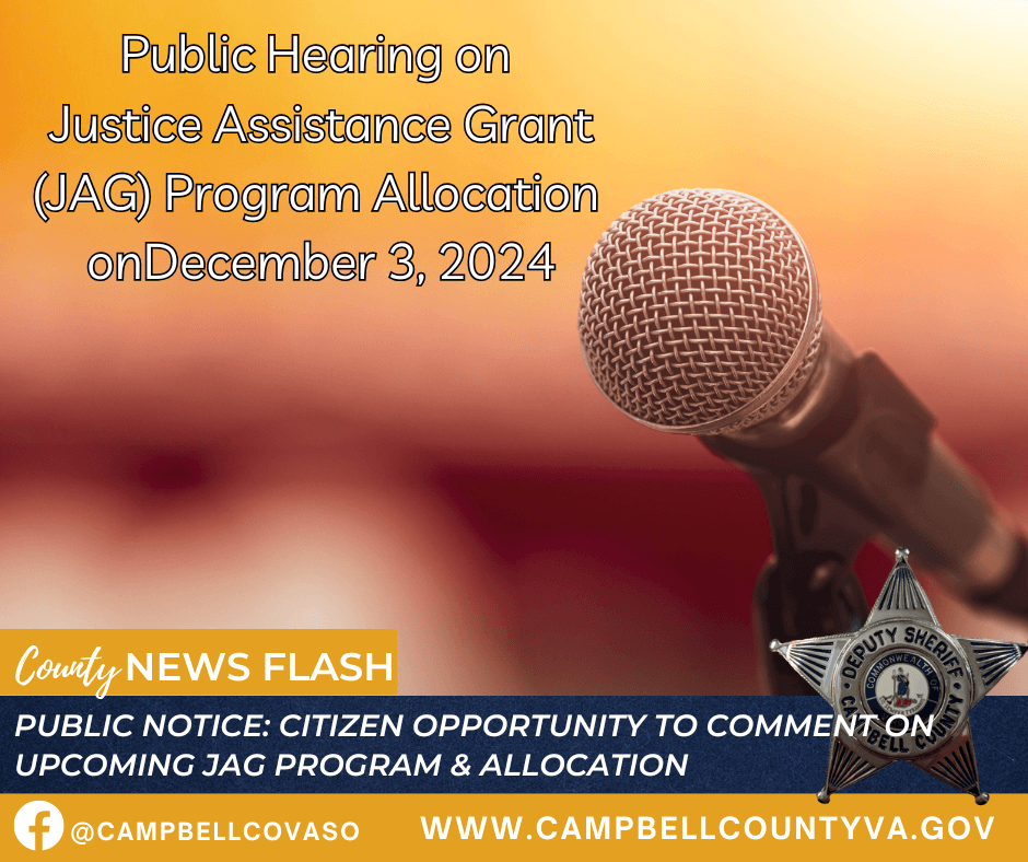 CCSO JAG Program Public Hearing