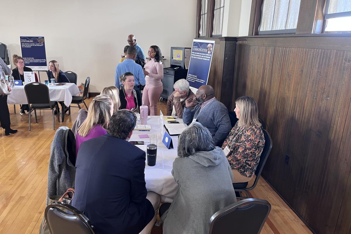 Group Discussion at a Table at the Economic Development Summit